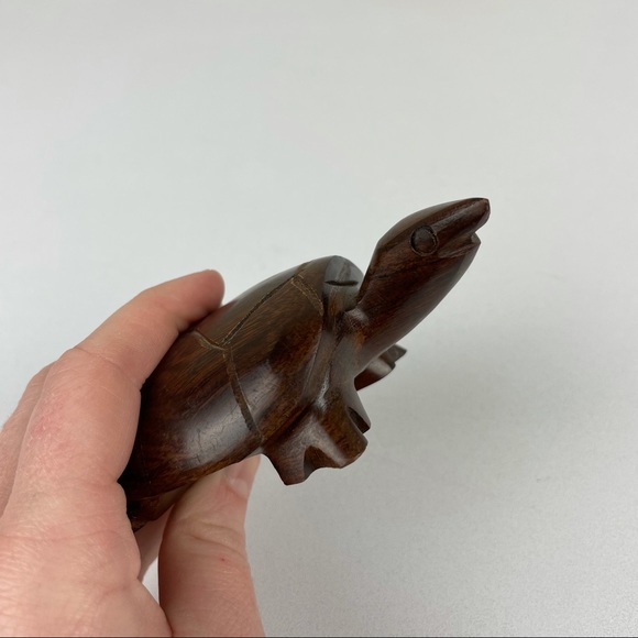VTG Ironwood Hand Carved Turtle Tortoise Small Figurine Made in Mexico MCM Bohem - Picture 12 of 15